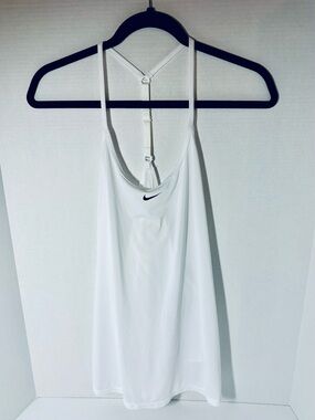 Set of 2 Nike Racerback Performance Tanks Black & White Women’s Size XL P-P 21”